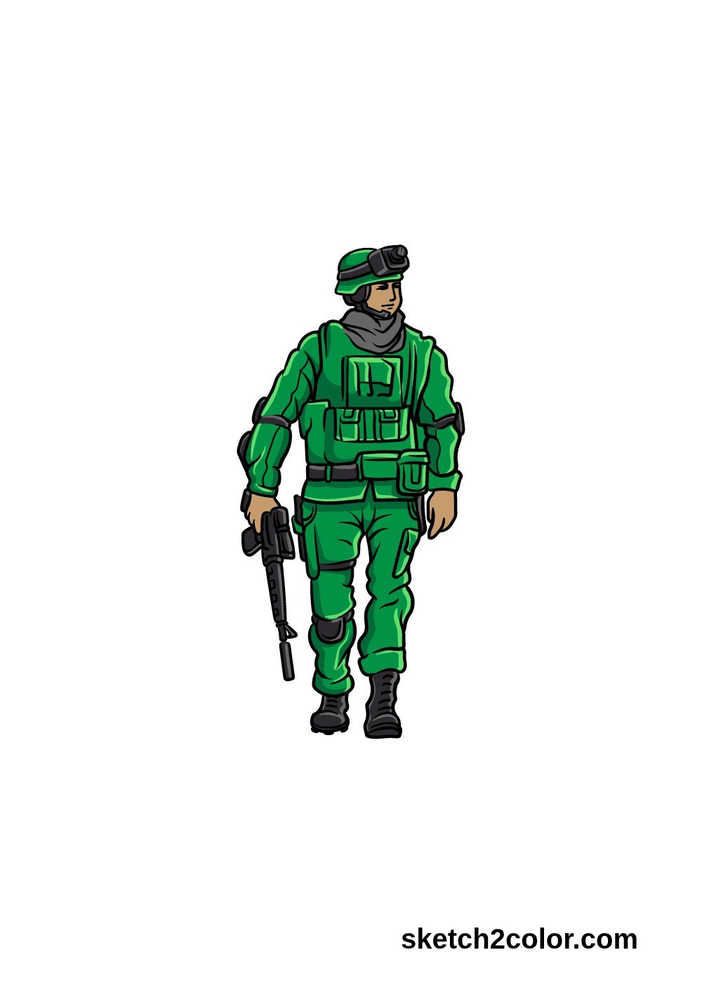 How To Draw A Soldier A Step By Step Guide | Sketch2Color