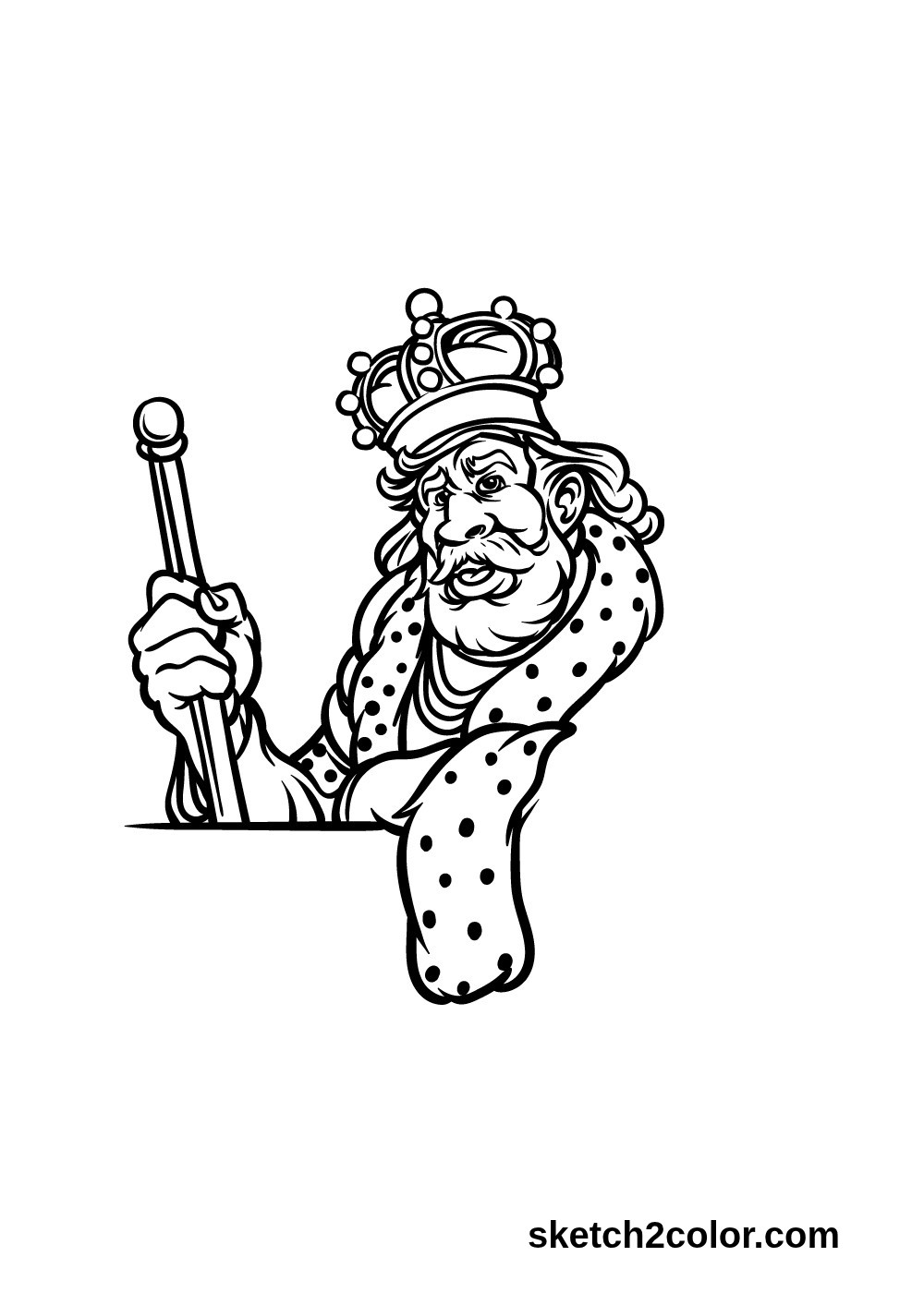 King Robe Draw How To Draw A King A Step By Step Guide | Sketch2Color