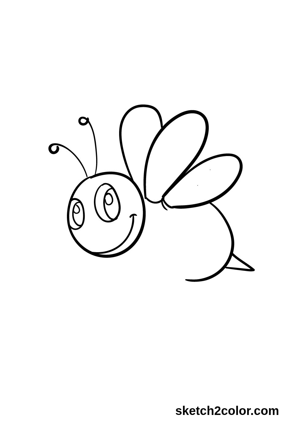 How To Draw A Bee A Step By Step Guide | Sketch2Color